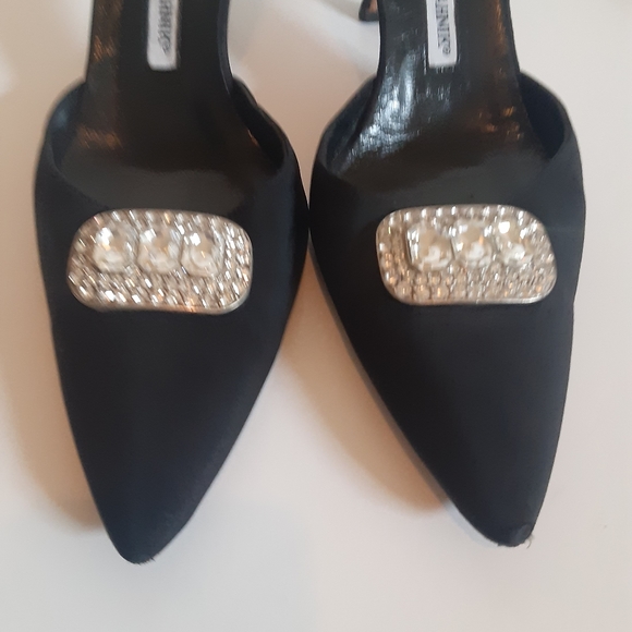 Manolo blahnik crystal ankle strap heels  sz 39.5 - Picture 2 of 13